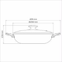 Panela Wok Antiaderente 3,3l Com Tampa Loreto Tramontina Cor:preto Preto - 2