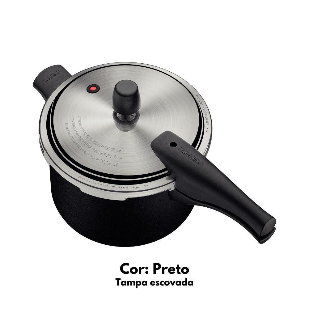 Panela De Pressão 4,5 Litros Vancouver Tramontina Cor:grafite Grafite - 3