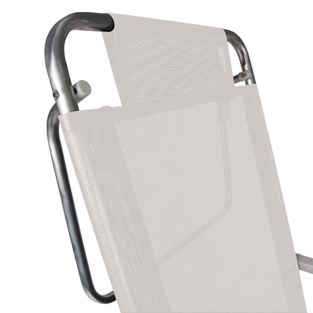 Cadeira De Alumínio Reclinável Summer 6 Posições Praia Mor Cor:branca Branca - 3