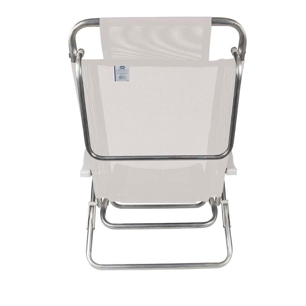 Cadeira De Alumínio Reclinável Summer 6 Posições Praia Mor Cor:branca Branca - 5