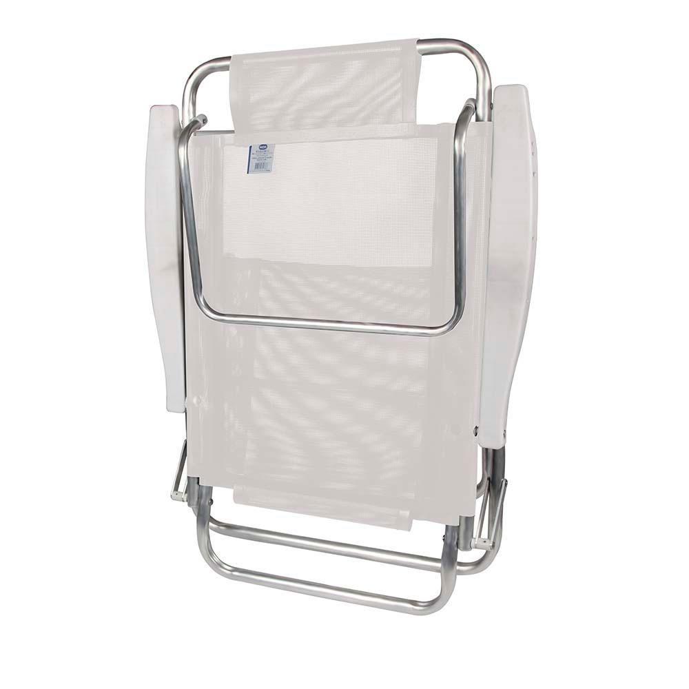 Cadeira De Alumínio Reclinável Summer 6 Posições Praia Mor Cor:branca Branca - 7