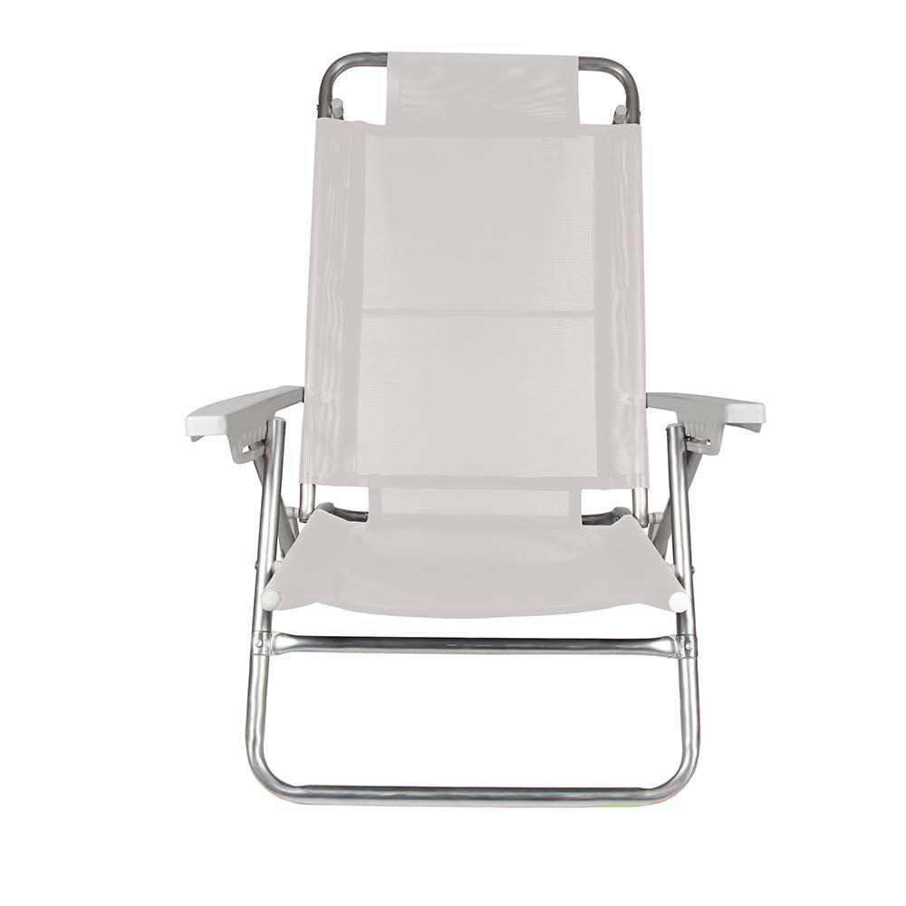 Cadeira De Alumínio Reclinável Summer 6 Posições Praia Mor Cor:branca Branca - 8