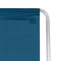 Kit 2 Cadeira Praia Alta Alumínio Conforto 120 Kg Mor Azul - 7