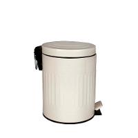 Lixeira Com Pedal E Balde Removível 5 Litros Inox Retrô Mor Cor:bege Bege
