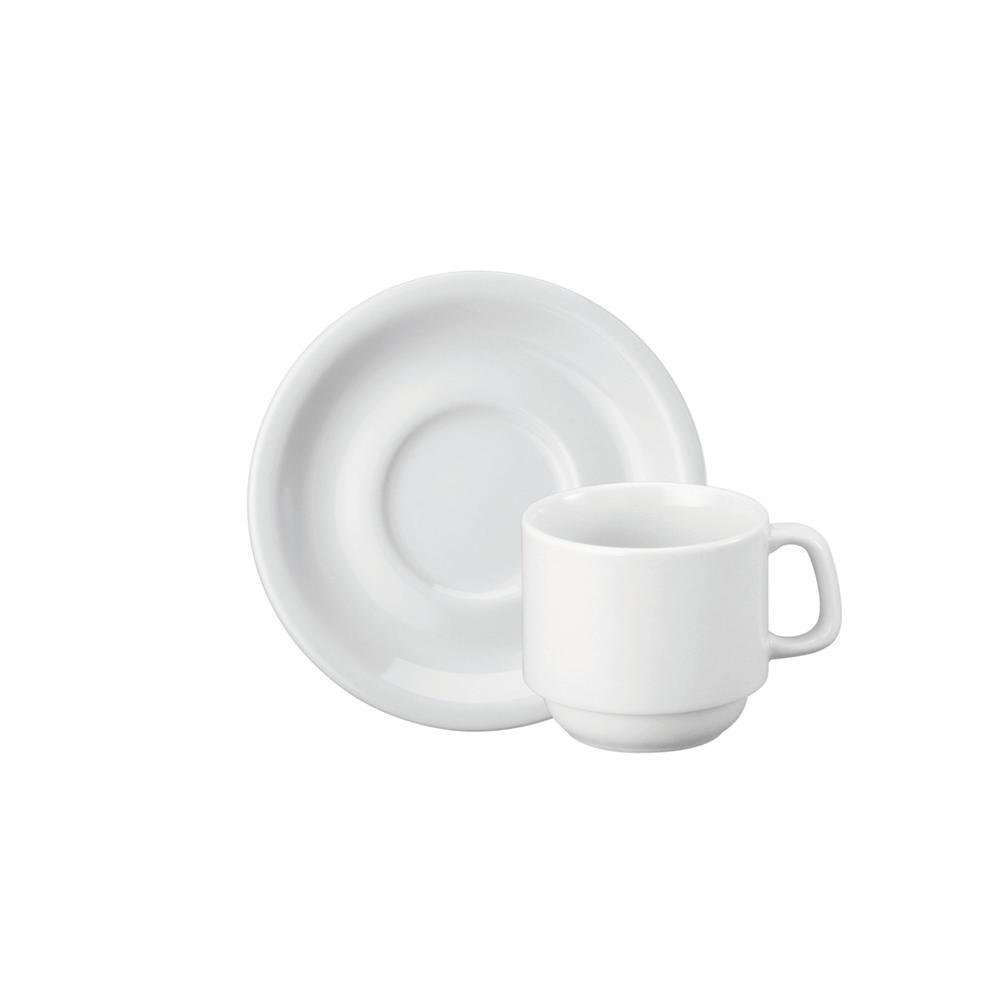 Jogo Xícara De Chá 200ml Com Pires Porcelana Schmidt - 1