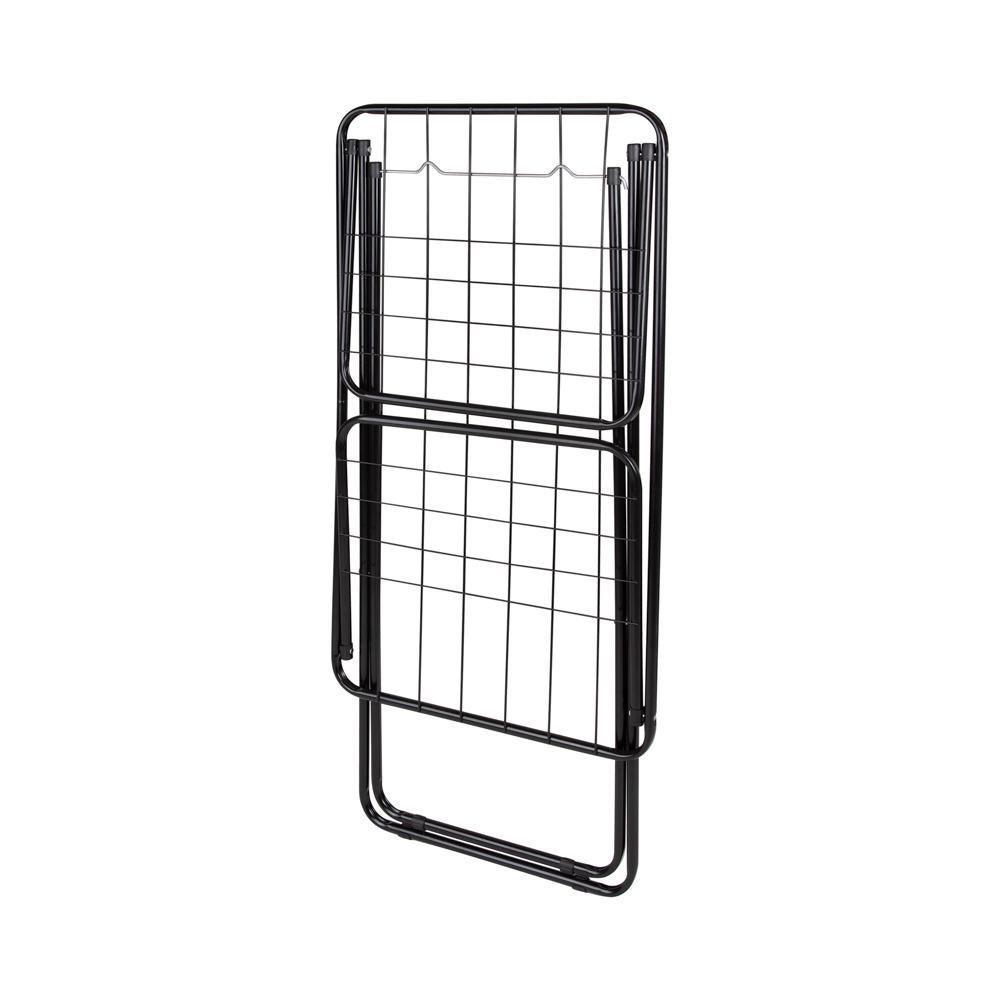 Kit 2 Varal De Chão Com Abas Retrátil Slim Preto Mor - 3