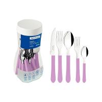 Faqueiro Talheres Leme Inox 20 Peças Tramontina Cores Cor:rosa Rosa - 3