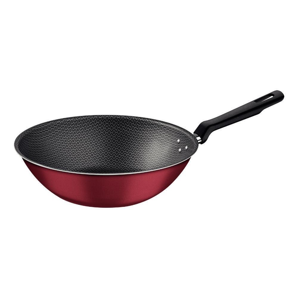 Wok Tramontina 28 Cm Loreto Em Alumínio Com Revestimento Starflon Max Vermelho 3,6 L - 1