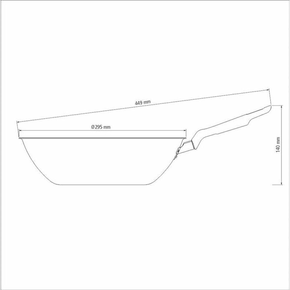 Wok Tramontina 28 Cm Loreto Em Alumínio Com Revestimento Starflon Max Vermelho 3,6 L - 7