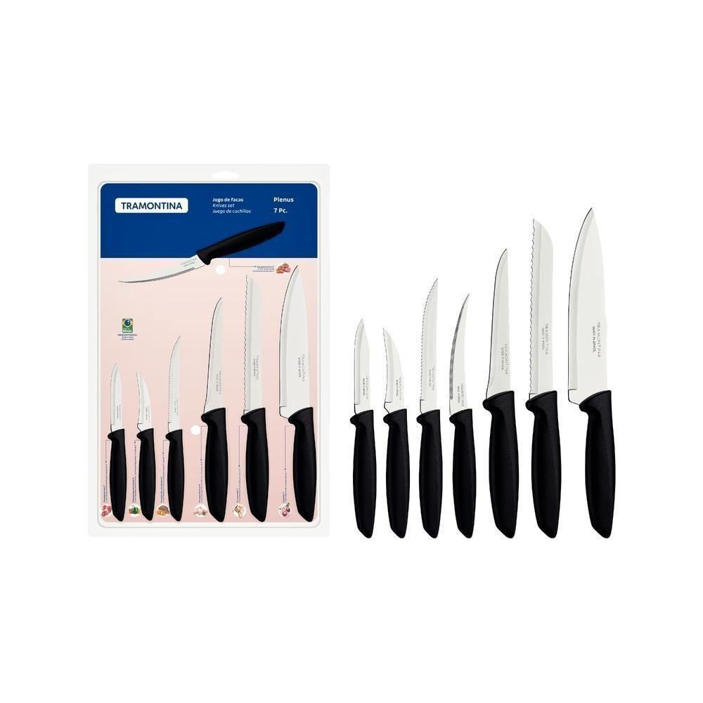 Jogo De Facas Tramontina Plenus 7 Peças Aço Inox - 3