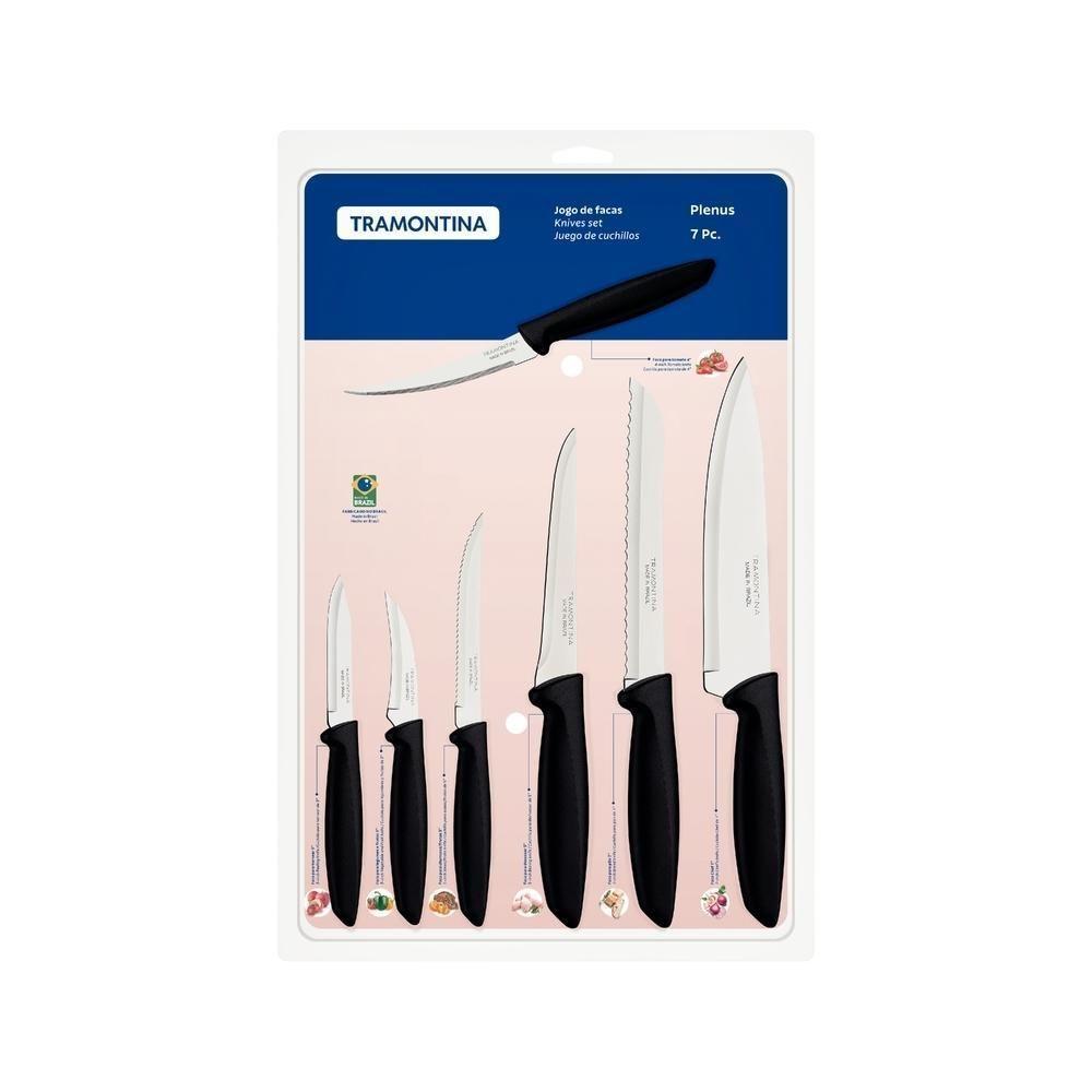 Jogo De Facas Tramontina Plenus 7 Peças Aço Inox - 4