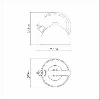 Chaleira Aço Inox 2 Litros Com Apito Tramontina - 9