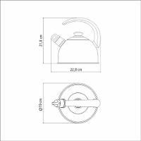 Chaleira Aço Inox 2 Litros Com Apito Tramontina - 10