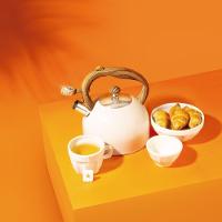 Chaleira Wood Em Inox 2,5 Litros Com Apito Mor Cor:bege Bege