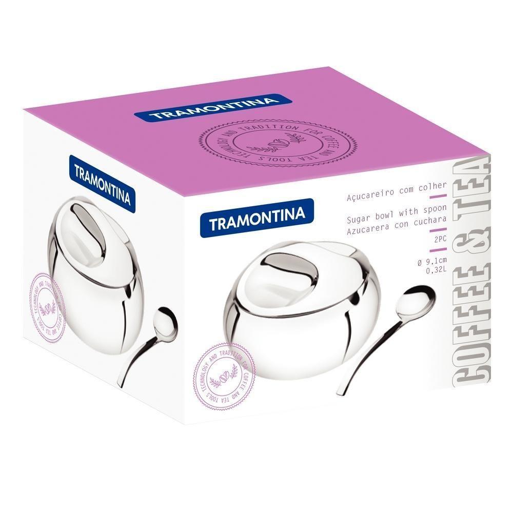 Açucareiro Aço Inox Com Tampa E Colher Tramontina - 3