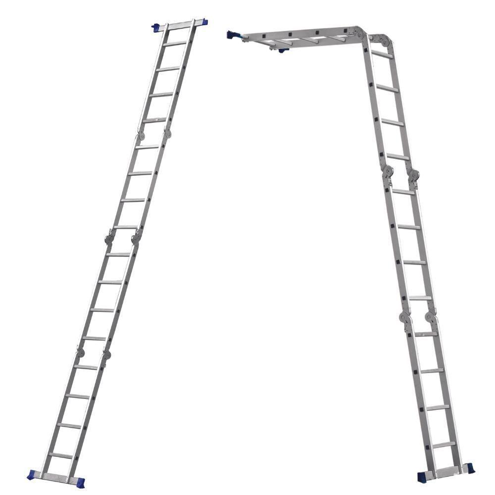 Escada Articulada 4x4 Com Plataforma Em Alumínio Mor - 4