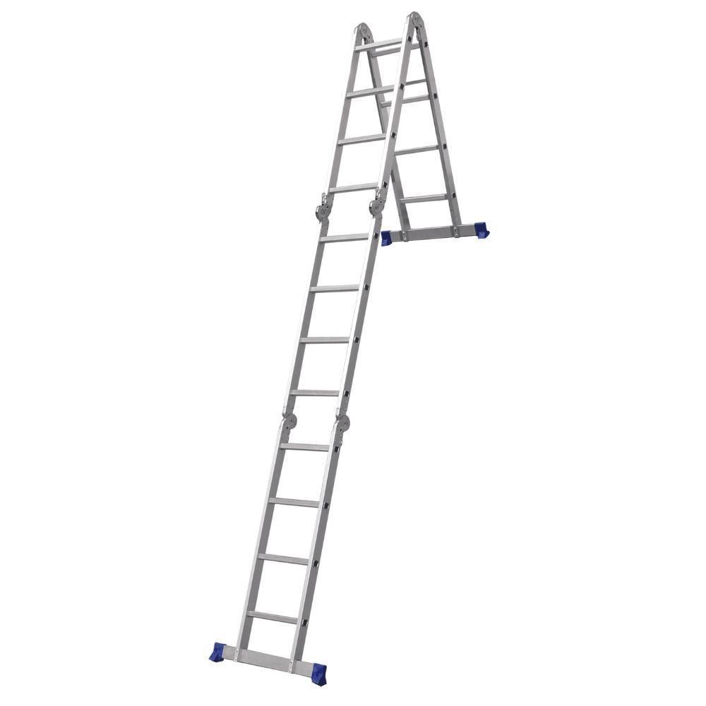 Escada Articulada 4x4 Com Plataforma Em Alumínio Mor - 7