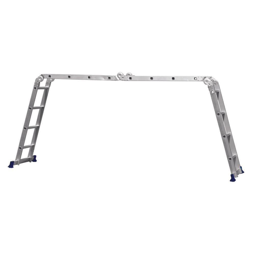 Escada Articulada 4x4 Com Plataforma Em Alumínio Mor - 10
