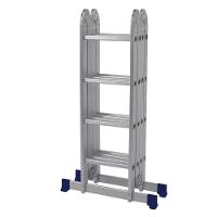 Escada Articulada 4x4 Com Plataforma Em Alumínio Mor - 1