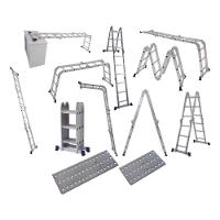 Escada Articulada 4x3 Com Plataforma Em Alumínio Mor - 2