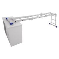 Escada Articulada 4x3 Com Plataforma Em Alumínio Mor - 6