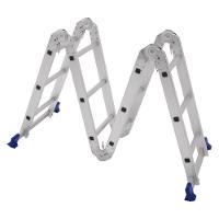 Escada Articulada 4x3 Com Plataforma Em Alumínio Mor - 9