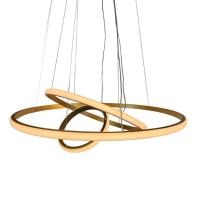 Luminaria Pendente Lustre 3 Em 1 Perfil Aneis Arco Led Infinito Regulavel Ajustavel Sala Quarto