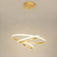 Luminaria Pendente Lustre 3 Em 1 Perfil Aneis Arco Led Infinito Regulavel Ajustavel Sala Quarto - 7