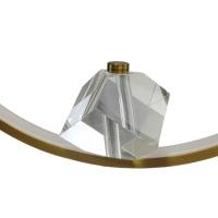 Luminaria Lustre Pendente 2 Aneis Arco Luxo Perfil Moderno Planeta Infinito Sala Jantar Re - 2