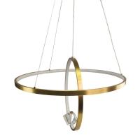 Luminaria Lustre Pendente 2 Aneis Arco Luxo Perfil Moderno Planeta Infinito Sala Jantar Re - 7