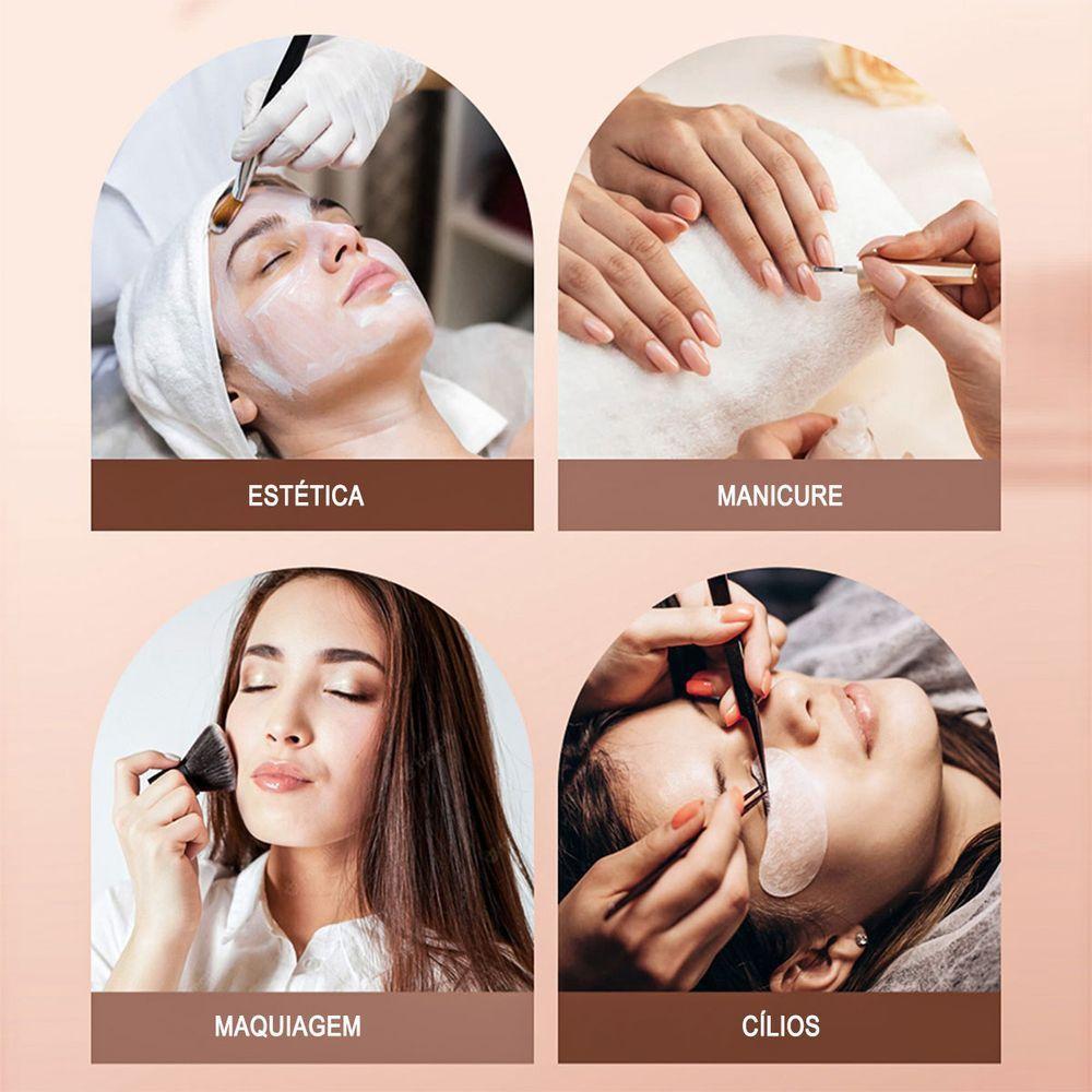 Luminaria Estetica Spa Arco Meia Lua 3 Tons Led Suporte Celular Mesa Angulo Ajustavel Limpeza - 7