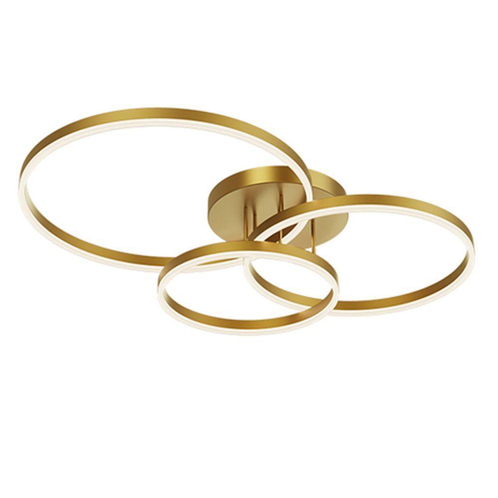 Lustre Led Luminaria 3 Em 1 Arco Infinito Orbital Perfil Luxo Moderno Decorativo Sala Quarto - 4