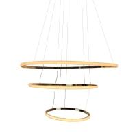 Lustre Luminaria 3 Em 1 Aneis Arco Pendente Led Perfil Infinito Ajustavel Regulavel Quarto Sala - 1