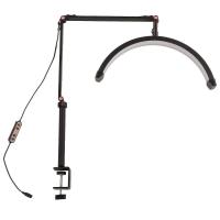 Luminaria Estetica Spa Meia Lua Arco 3 Tons Led Suporte Celular Mesa Salao De Beleza Maquiagem - 7