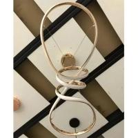 Lustre Luminaria Arco Aneis Infinito 3 Em 1 Pendente Led Luxo Ambiente Moderno Sala Recepç