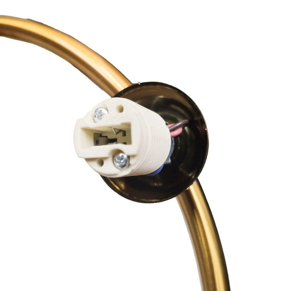 Lustre Pendente Meia Lua Luminaria Enfeite Luxo Decorativo Cozinha Sala Quarto Recepçao Comercial - 2