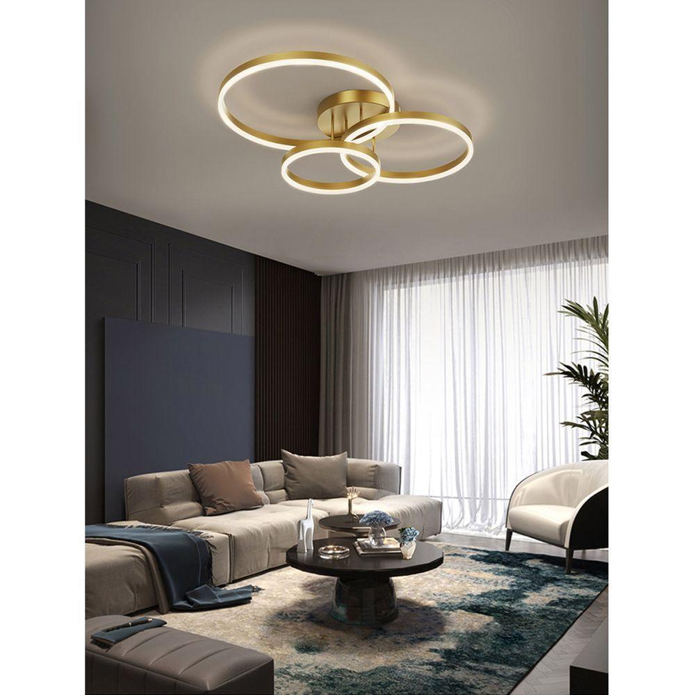 Luminaria 3 Em 1 Lustre Perfil Led Infinito Arco Orbital Moderno Luxo Comercial Residencial - 7