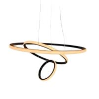 Lustre Pendente Luminaria Moderna Led 3 Aneis Luxo Arcos 48w Rustico Bivolt Regulavel Perfil