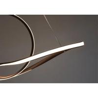 Lustre Pendente Arco Infinito 3 Em 1 Aneis Led 49w Luminaria Luxo Teto Sala De Jantar - 2