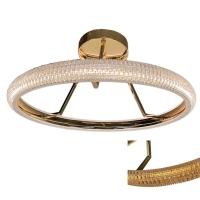 Lustre 3 Em 1 Anel Cristal Arco Led Luminaria Pendente Infinito Perfil Sala De Jantar Quarto - 1