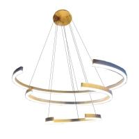 Lustre Luminaria Led 3 Aneis Arco Pendente Luxo Perfil 94w Sala De Estar Quarto Recepçao - 5