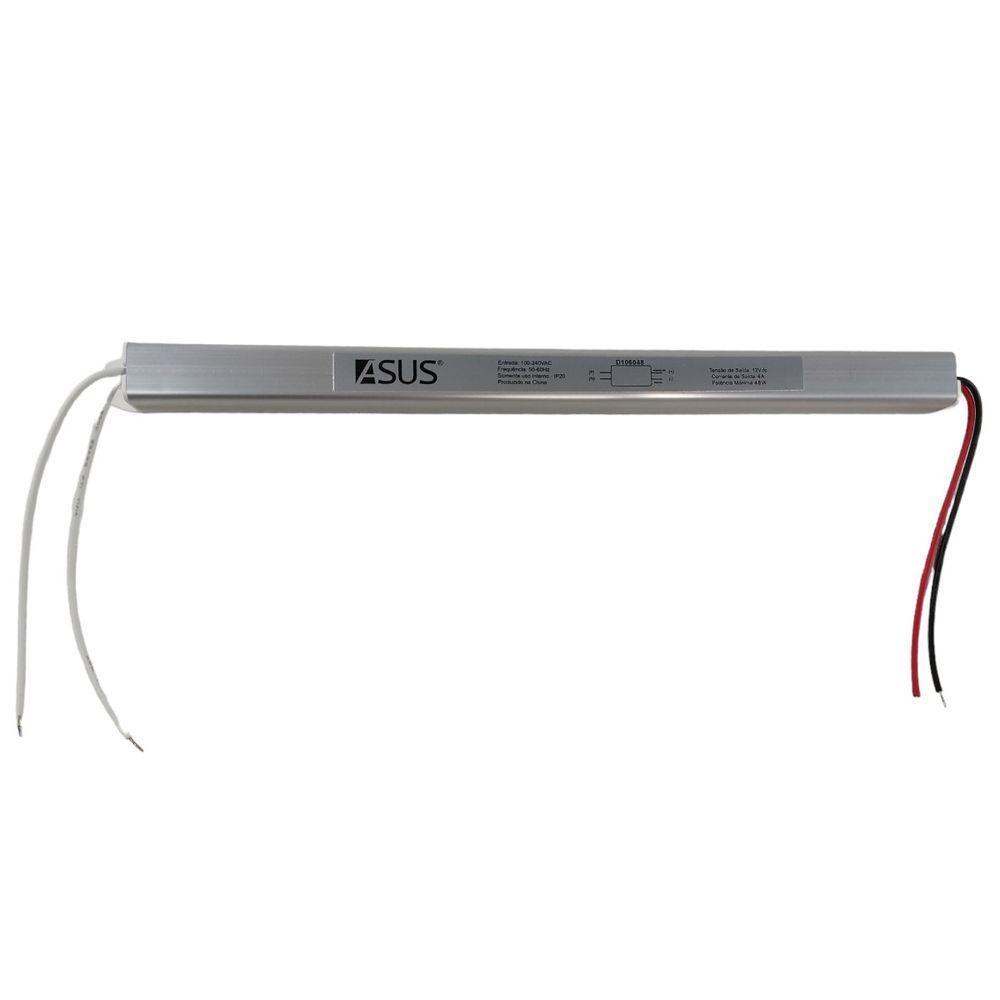 Fonte Slim Drive Bivolt 48w 12v 4a Perfil Fita Led Lustre Luminaria Multiuso - 6