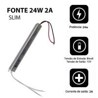 Fonte Slim Bivolt 24w 12v 2a Drive Perfil Fita Led Luminaria Lustre - 3