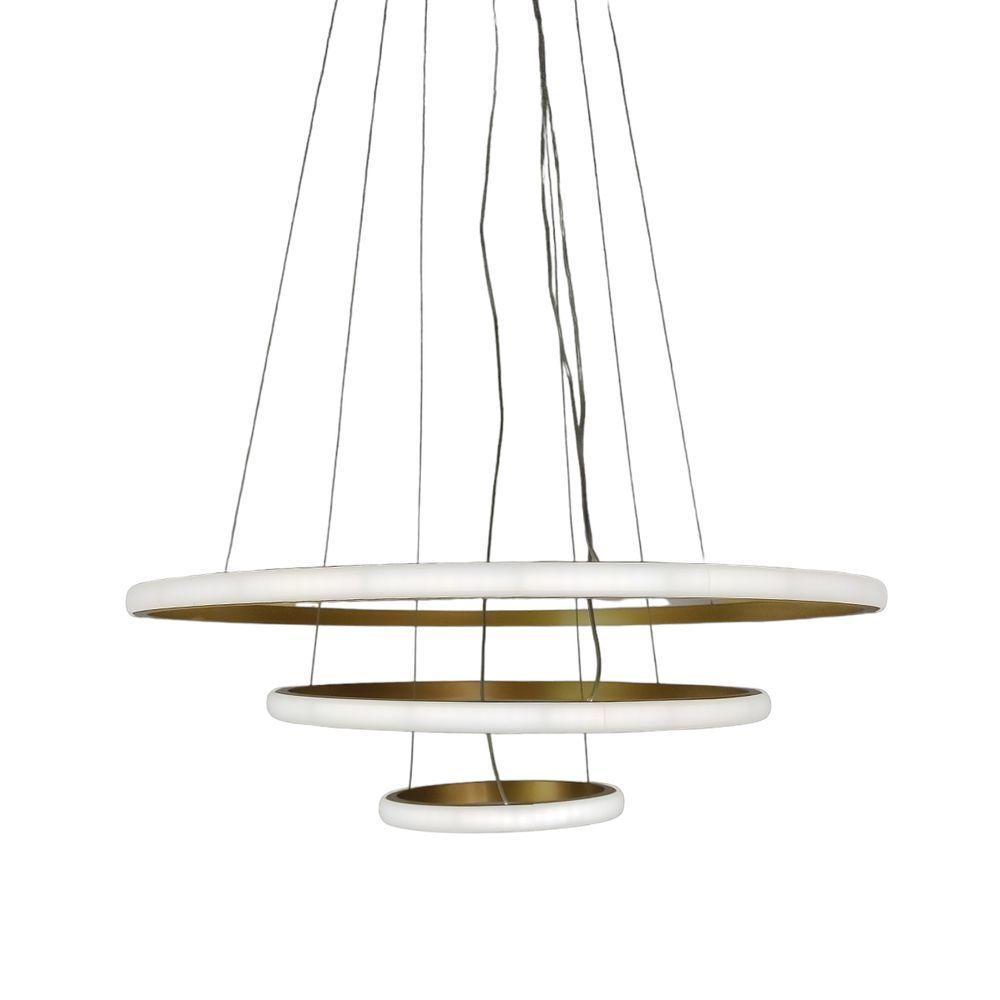 Lustre Pendente Led 3 Em 1 Luminaria Aneis Perfil Infinito Arco Ajustavel Regulavel Ambiente - 5