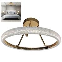 Luminaria 3 Em 1 Anel Arco Pendente Lustre Infinito Led Perfil Moderno Iluminaçao Quarto - 1