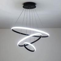 Lustre Pendente Luminaria 3 Arcos Aneis Luxo Perfil Infinito 48w Rustico - 2