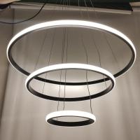Lustre Pendente Luminaria 3 Arcos Aneis Luxo Perfil Infinito 48w Rustico - 10