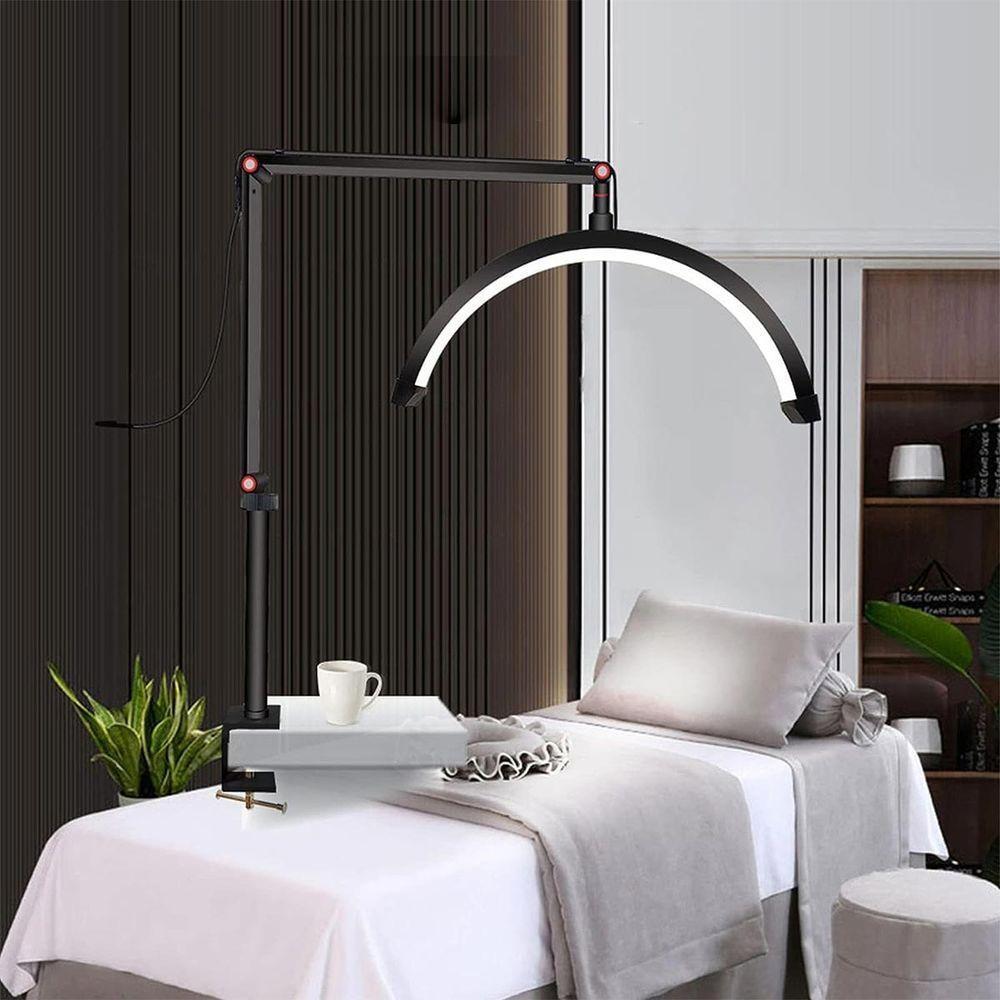 Luminaria Estetica Spa Meia Lua Arco Led 3 Tons Suporte Celular Mesa Limpeza De Pele Salao - 3