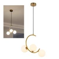 Lustre Luminaria Pendente Meia Lua Luxo Cozinha Sala Quarto Recepçao Comercial Residencial - 1