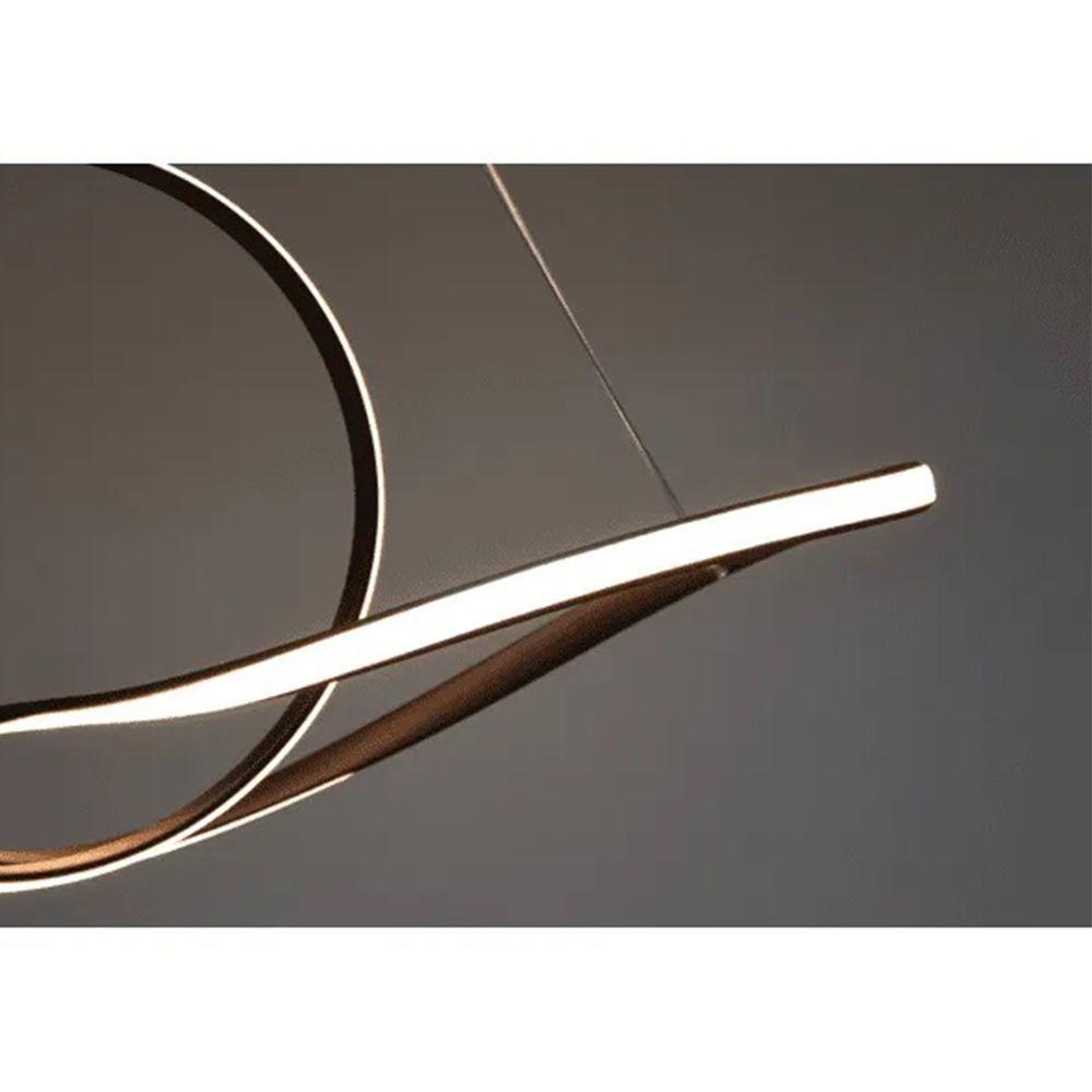 Lustre Luminaria Arco Infinito Aneis 3 Em 1 Led 49w Quarto Cozinha Sala De Jantar Recepçao Comercial - 3